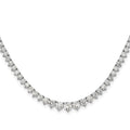 14k White Gold Lab Grown Diamond Tennis Necklace 6 1/2 ctw by Fine Color Jewels