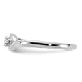 14K White Gold Lab Grown Diamond Three Stone Engagement Ring by Fine Color Jewels
