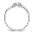 14K White Gold Lab Grown Diamond Three Stone Engagement Ring by Fine Color Jewels