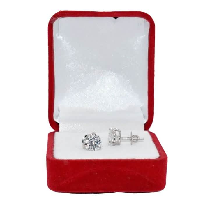 14K White Gold Studs IGI Certified Diamond Earrings Round 1.80 Ct Lab Grown by DailySale