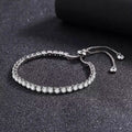 14K White Gold Tennis Bracelets with Crystals from Swarovski Adjustable by DailySale
