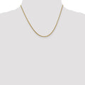 14K Yellow Gold 1.25 mm Franco Chain by Fine Color Jewels
