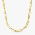 14k Yellow Gold 4mm Paperclip Chain Cable Link Necklace by DailySale