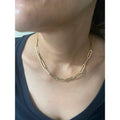 14k Yellow Gold 4mm Paperclip Chain Cable Link Necklace by DailySale