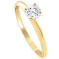 14k Yellow Gold 5/8Ct Round-Cut Solitaire Diamond Engagement Ring High Polished by DailySale