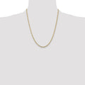 14k Yellow Gold Concave Open Chain for Men by Fine Color Jewels