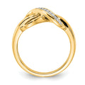 14k Yellow Gold Diamond Infinity Ring by Fine Color Jewels