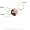 14K Yellow Gold Endless Hoop Earrings by DailySale
