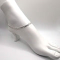 14k Yellow Gold Filled High Polish Finsh Cubun Curb Link Anklet 5mm 9.5'' White/Yellow by DailySale