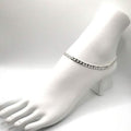 14k Yellow Gold Filled High Polish Finsh Cubun Curb Link Anklet 5mm 9.5'' White/Yellow by DailySale