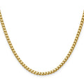 14K Yellow Gold Franco Chain 24-inch by Fine Color Jewels
