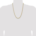 14K Yellow Gold Franco Chain 24-inch by Fine Color Jewels