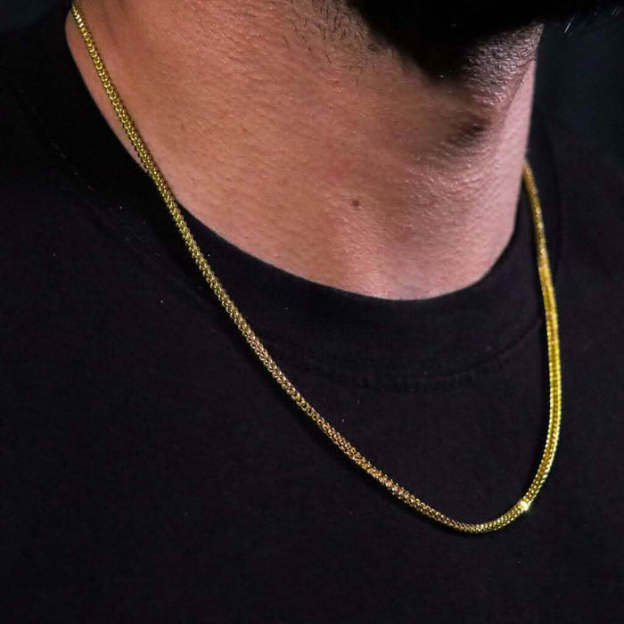 14K Yellow Gold Franco Chain Pendant Necklace 16"- 24" by DailySale