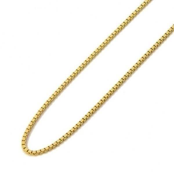 14K Yellow Gold High Polish Classic Box Link Chain Necklace - Assorted Sizes by DailySale