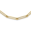 14K Yellow Gold Hollow Paperclip Link Necklace 18 inch