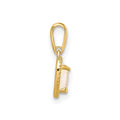 14k Yellow Gold Lab Created Opal Heart Pendant by Fine Color Jewels