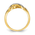 14k Yellow Gold Lab Grown Diamond Infinity Symbol Ring by Fine Color Jewels