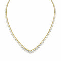 14K Yellow Gold Lab Grown Diamond Riviera Necklace by Fine Color Jewels