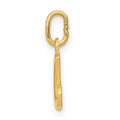 14k Yellow Gold Letter Initial Charm Pendant by Fine Color Jewels