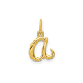 14k Yellow Gold Letter Initial Charm Pendant by Fine Color Jewels