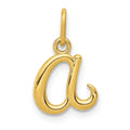 14k Yellow Gold Letter Initial Charm Pendant by Fine Color Jewels