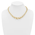 14K Yellow Gold Link Chain Necklace by Fine Color Jewels