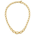 14K Yellow Gold Link Chain Necklace by Fine Color Jewels