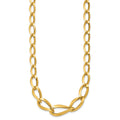14K Yellow Gold Link Chain Necklace by Fine Color Jewels