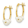 14K Yellow Gold Madi Pearl Hoop Earrings