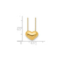 14k Yellow Gold Puffed Heart 18 inch Necklace by Fine Color Jewels