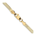 14k Yellow Gold Silky Herringbone Chain for Men by Fine Color Jewels