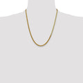 14k Yellow Gold Silky Herringbone Chain for Men by Fine Color Jewels