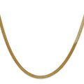 14k Yellow Gold Silky Herringbone Chain for Men by Fine Color Jewels