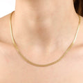 14K Yellow Solid Gold Round Bismark Chain Necklace 2.5mm 24" by DailySale