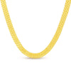 14K Yellow Solid Gold Round Bismark Chain Necklace 6MM
