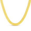 14K Yellow Solid Gold Round Bismark Chain Necklace 6MM by DailySale