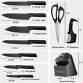 15-Piece: Non-Stick Coating Kitchen Knife Set by DailySale