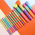 15-Pieces: Rainbow Color High Quality Makeup Brush Set by DailySale