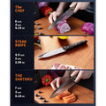 15-Pieces Set: YOLEYA Kitchen Knife Set with Block Wooden Triple Rivets by DailySale