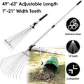 15-Teeth Expanding Stainless Steel Rake by DailySale