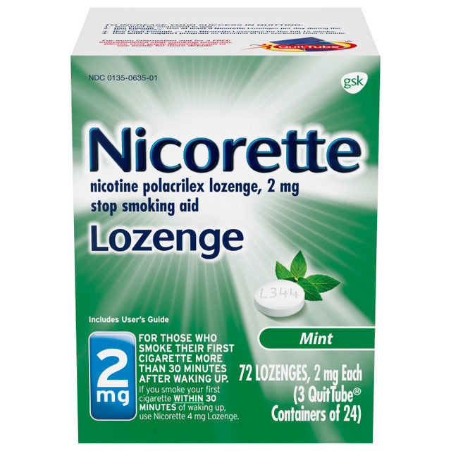 Nicorette Mini Nicotine Lozenges, 2 mg (72 Count) by Pasteur Pharmacy