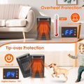 1500W Electric Space Heater Ceramic Heater Fan with 3 Modes Remote Control Digital Display by DailySale