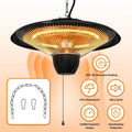 1500W Outdoor Hanging Patio Ultra-Quiet Electric Heating Lamp by DailySale