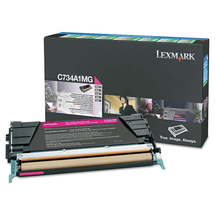 Lexmark C748H1MG Return Program High-Yield Toner, 10,000 Page-Yield, Magenta