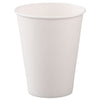 Dart Single-Sided Poly Paper Hot Cups, 8 oz, White, 50/Bag, 20 Bags/Carton