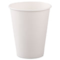 Dart Single-Sided Poly Paper Hot Cups, 8 oz, White, 50/Bag, 20 Bags/Carton