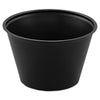 Dart Polystyrene Portion Cups, 4 oz, Black, 250/Bag, 10 Bags/Carton