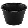 Dart Polystyrene Portion Cups, 4 oz, Black, 250/Bag, 10 Bags/Carton