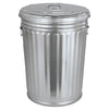 Magnolia Brush Pre-Galvanized Trash Can with Lid, Round, Steel, 20 gal, Gray