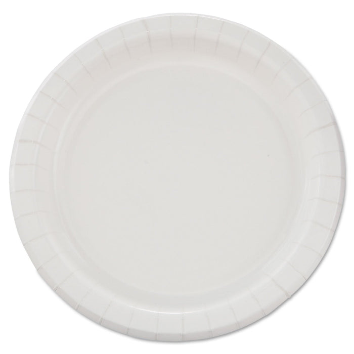 Dart Bare Eco-Forward Clay-Coated Paper Dinnerware, Plate, 8.5" dia, White, 125/Pack, 4 Packs/Carton